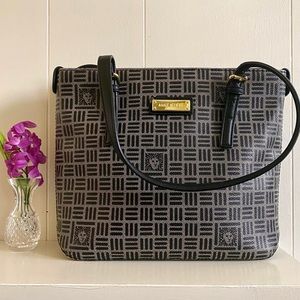 Anne Klein Black + Gray Shoulder Bag